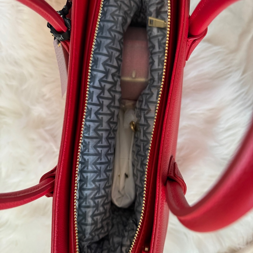 Moncrief Red Leather Tote Bag - Picture 14 of 14